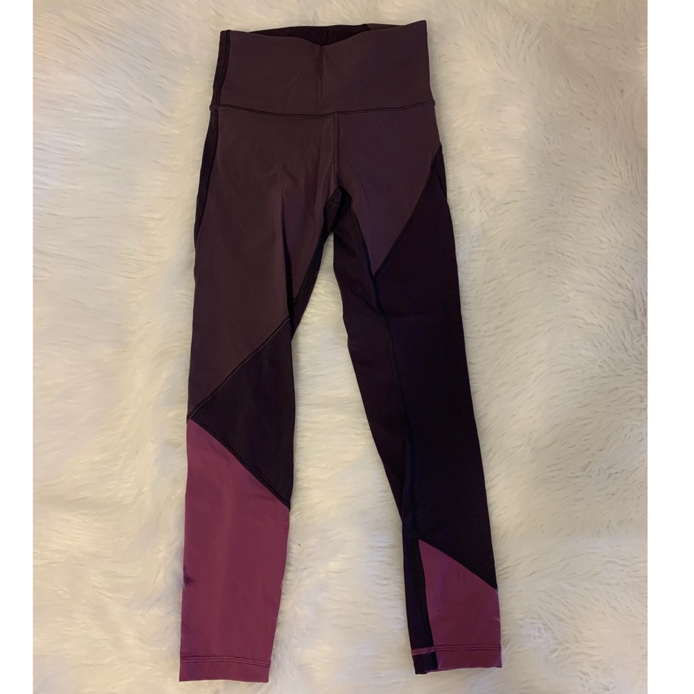 Lululemon Purple Color-block Leggings